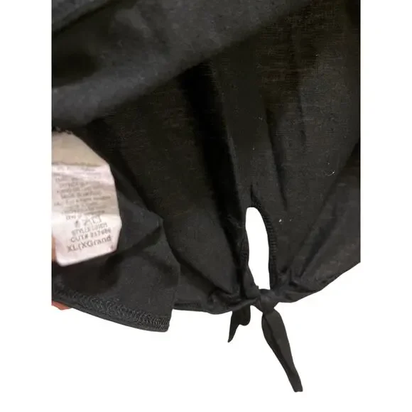 Love J QUEEN Embroidered Crop Top XL Black Pink - Picture 5 of 5